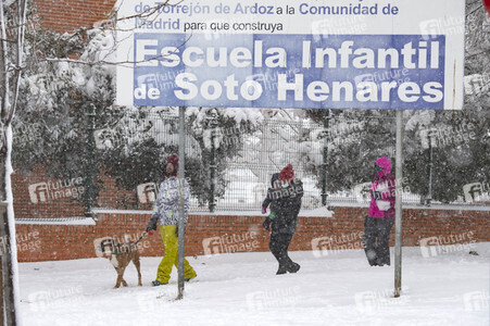 Sturmtief Filomena sorgt für Chaos in der Region Madrid