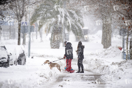 Sturmtief Filomena sorgt für Chaos in der Region Madrid
