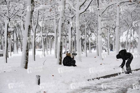 Sturmtief Filomena sorgt für Chaos in der Region Madrid