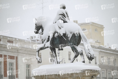 Sturmtief Filomena sorgt für Chaos in der Region Madrid
