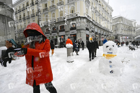 Sturmtief Filomena sorgt für Chaos in der Region Madrid