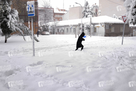 Sturmtief Filomena sorgt für Chaos in der Region Madrid