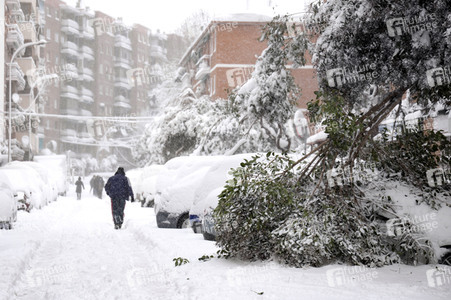Sturmtief Filomena sorgt für Chaos in der Region Madrid