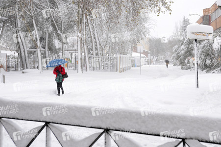 Sturmtief Filomena sorgt für Chaos in der Region Madrid