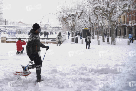 Sturmtief Filomena sorgt für Chaos in der Region Madrid