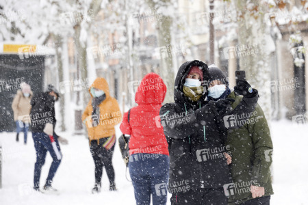 Sturmtief Filomena sorgt für Chaos in der Region Madrid