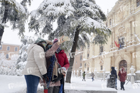 Sturmtief Filomena sorgt für Chaos in der Region Madrid