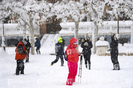 Sturmtief Filomena sorgt für Chaos in der Region Madrid