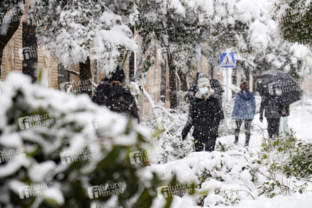 Sturmtief Filomena sorgt für Chaos in der Region Madrid