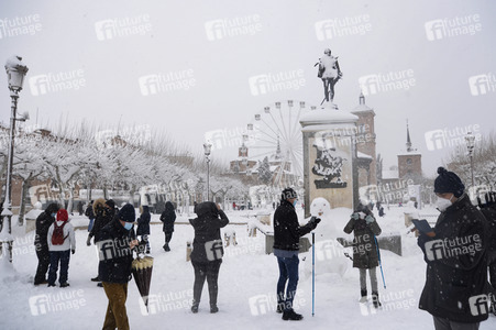 Sturmtief Filomena sorgt für Chaos in der Region Madrid