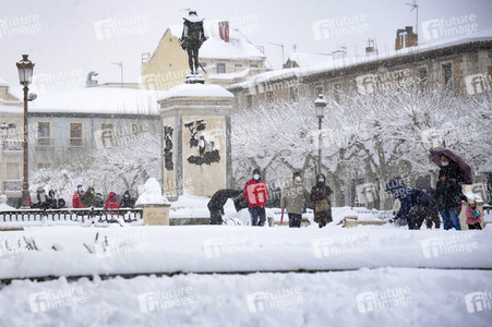 Sturmtief Filomena sorgt für Chaos in der Region Madrid