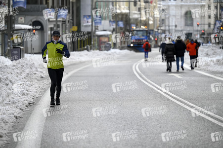 Nach dem Sturmtief Filomena in der Region Madrid