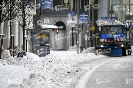 Nach dem Sturmtief Filomena in der Region Madrid