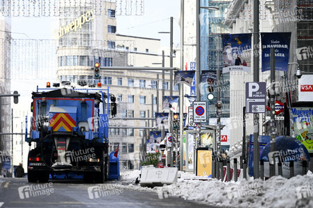 Nach dem Sturmtief Filomena in der Region Madrid