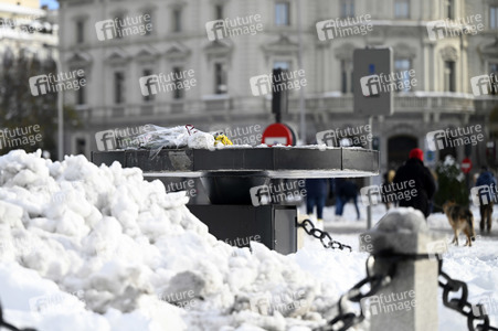 Nach dem Sturmtief Filomena in der Region Madrid