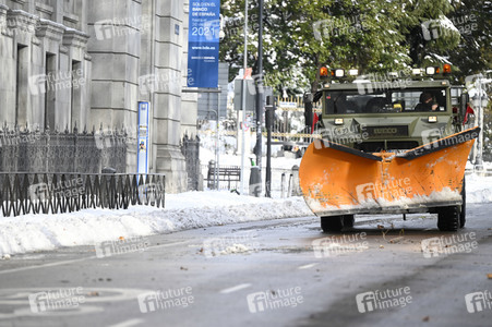 Nach dem Sturmtief Filomena in der Region Madrid