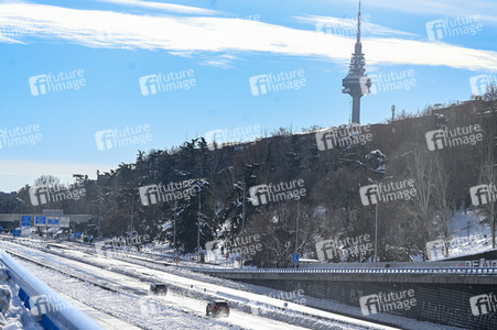 Nach dem Sturmtief Filomena in der Region Madrid