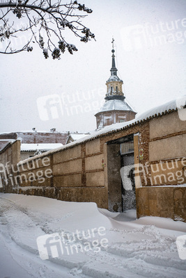 Nach dem Sturmtief Filomena in der Region Madrid