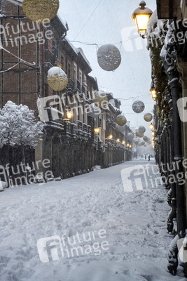 Nach dem Sturmtief Filomena in der Region Madrid