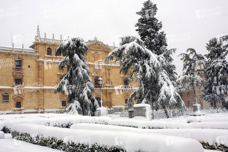 Nach dem Sturmtief Filomena in der Region Madrid