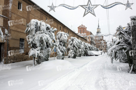 Nach dem Sturmtief Filomena in der Region Madrid