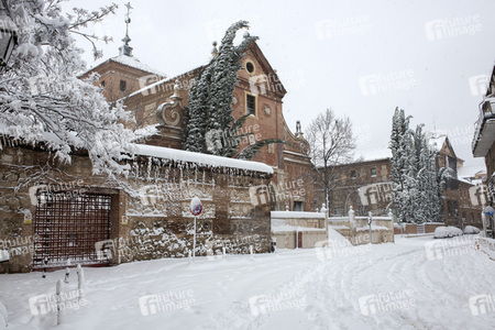 Nach dem Sturmtief Filomena in der Region Madrid