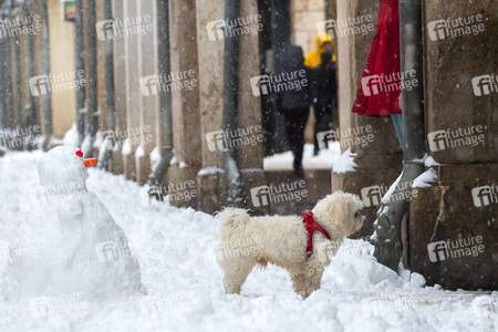 Nach dem Sturmtief Filomena in der Region Madrid