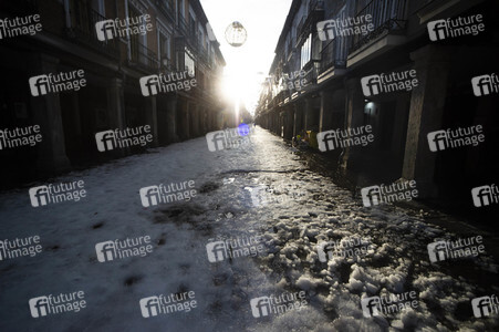 Nach dem Sturmtief Filomena in der Region Madrid