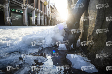 Nach dem Sturmtief Filomena in der Region Madrid