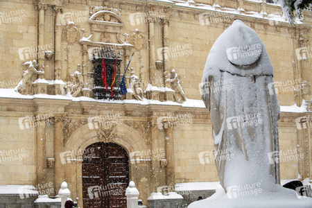 Nach dem Sturmtief Filomena in der Region Madrid