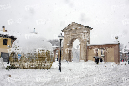 Nach dem Sturmtief Filomena in der Region Madrid
