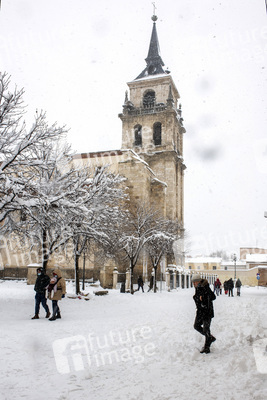 Nach dem Sturmtief Filomena in der Region Madrid