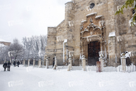 Nach dem Sturmtief Filomena in der Region Madrid