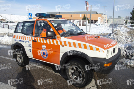 Nach dem Sturmtief Filomena in der Region Madrid