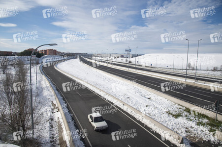 Nach dem Sturmtief Filomena in der Region Madrid
