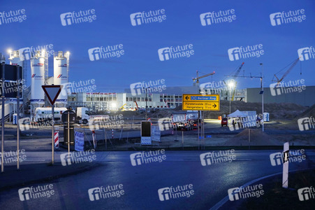 Baustelle der Tesla Gigafactory 4 in Grünheide