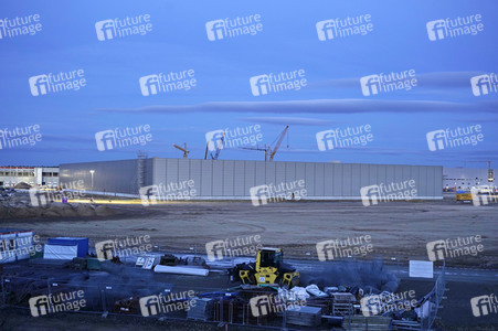 Baustelle der Tesla Gigafactory 4 in Grünheide