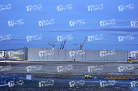 Baustelle der Tesla Gigafactory 4 in Grünheide