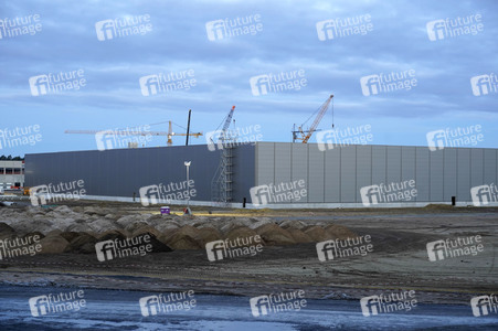 Baustelle der Tesla Gigafactory 4 in Grünheide