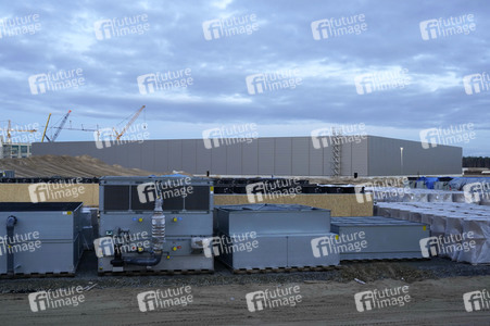 Baustelle der Tesla Gigafactory 4 in Grünheide