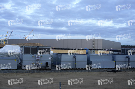 Baustelle der Tesla Gigafactory 4 in Grünheide