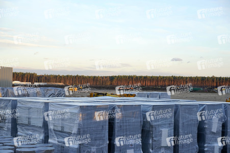 Baustelle der Tesla Gigafactory 4 in Grünheide