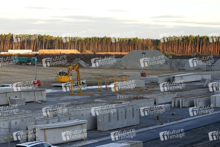Baustelle der Tesla Gigafactory 4 in Grünheide