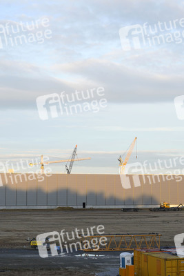 Baustelle der Tesla Gigafactory 4 in Grünheide