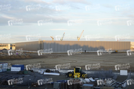 Baustelle der Tesla Gigafactory 4 in Grünheide
