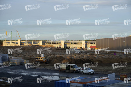 Baustelle der Tesla Gigafactory 4 in Grünheide