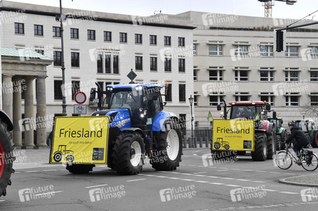 Traktor-Demonstration gegen die Agrarpoiltik der Bundesregierung in Berlin
