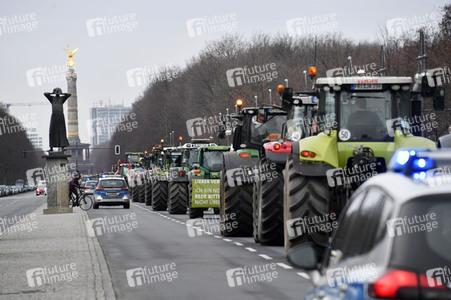 Traktor-Demonstration gegen die Agrarpoiltik der Bundesregierung in Berlin