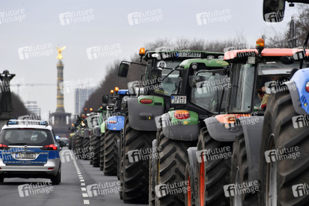 Traktor-Demonstration gegen die Agrarpoiltik der Bundesregierung in Berlin