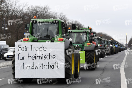 Traktor-Demonstration gegen die Agrarpoiltik der Bundesregierung in Berlin